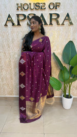Purple Soft Crepe Saree 91