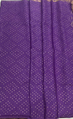 Purple n Lilac Checks Cotton Silk Saree 13