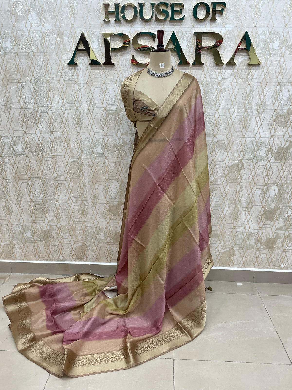 Brown Bombay Crepe Silk Saree 47
