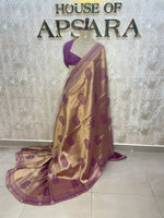 Gold n Pink Soft Tissue Saree 11