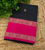 Black n Pink Semi Silk Saree 42