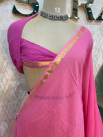 Pink Mul Cotton Saree 101