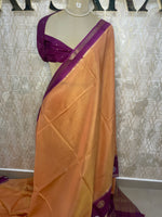 Orange n Wine Tussur Saree 36