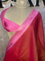 Red n Pink Tussur Saree 36