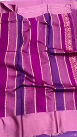 Purple Pure Katan Designer saree 02