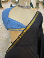 Black n Blue Mul Cotton Saree 101