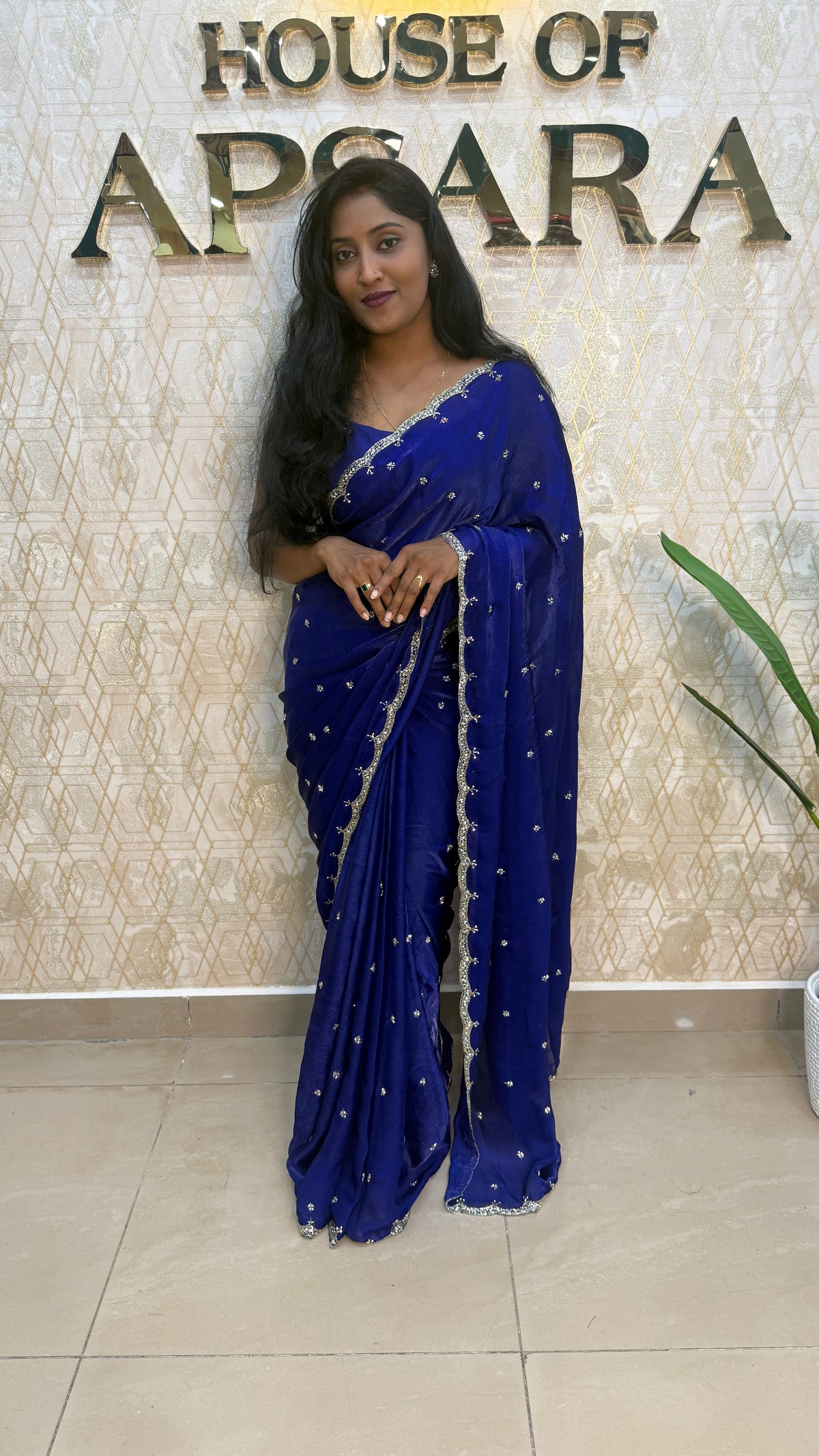 Royal Blue Katdana Work Designer Saree 87