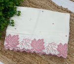 Cream Soft Tussur Embroidery Saree 21