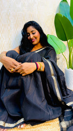 Black Semi Silk Saree 105