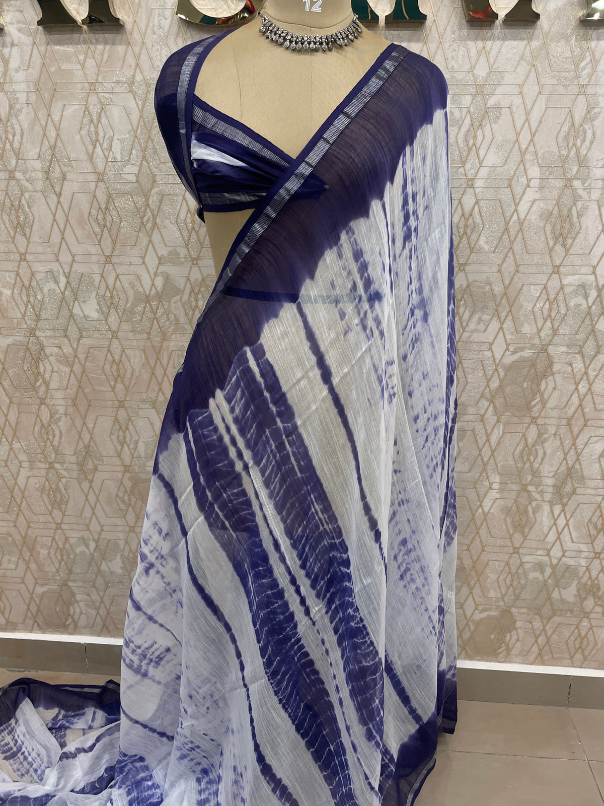 Blue Soft Cotton Handloom Saree 50