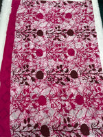 Pink Pure Cotton Handblom Saree