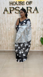 Grey n Black ZariKota Check’s Saree 89