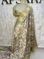 Cream Tussur Digital Print Saree 71
