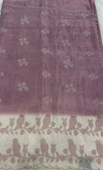 Lavender n White Dual Shade Chanderi Silk Saree 13