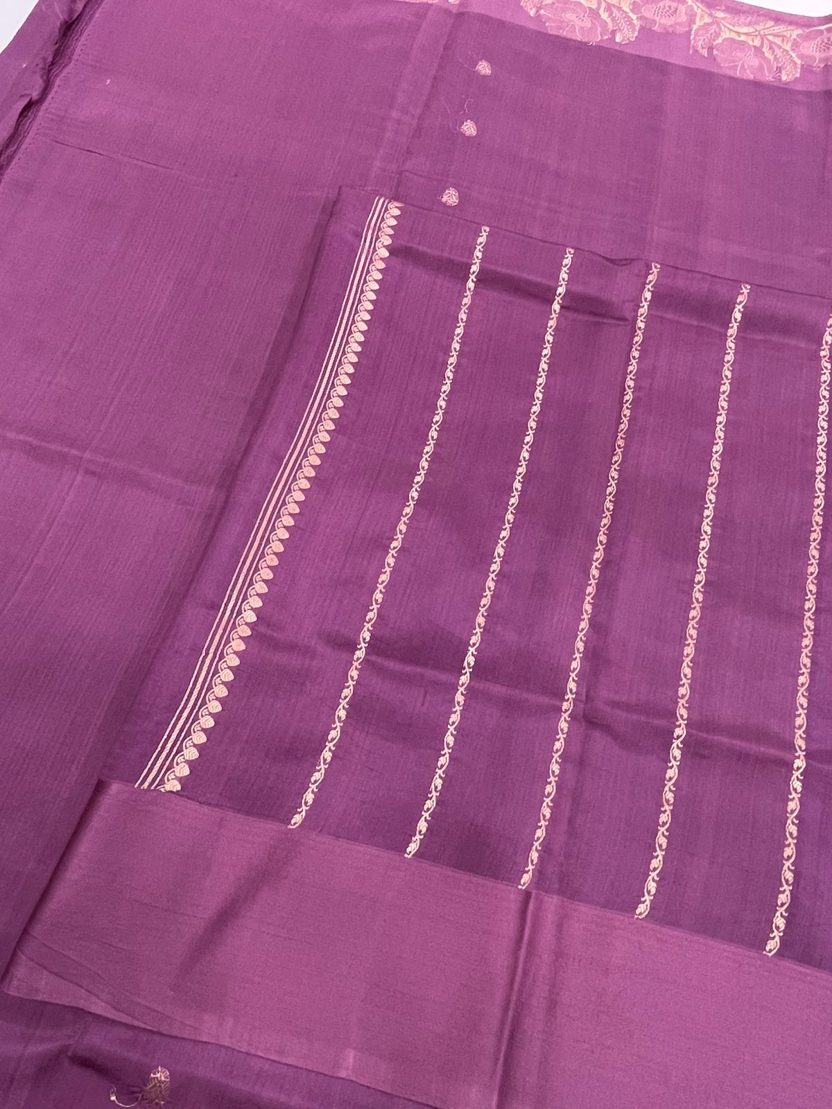 Onion Pink Pure Katan Designer saree 02
