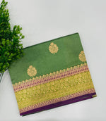 Green Pure Katan Designer saree 02