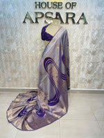 Purple Banarasi Soft Tissue Saree 30