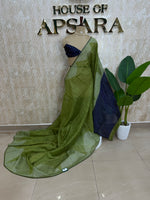 Green Linen Cotton Saree 303