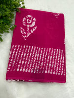 Pink Pure Cotton Handblom Saree