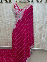 Pink Handwork Stitched Blouse Designer Party Saree 55