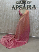 Orange n Pink Soft Tissue Contemporary Design Saree 30