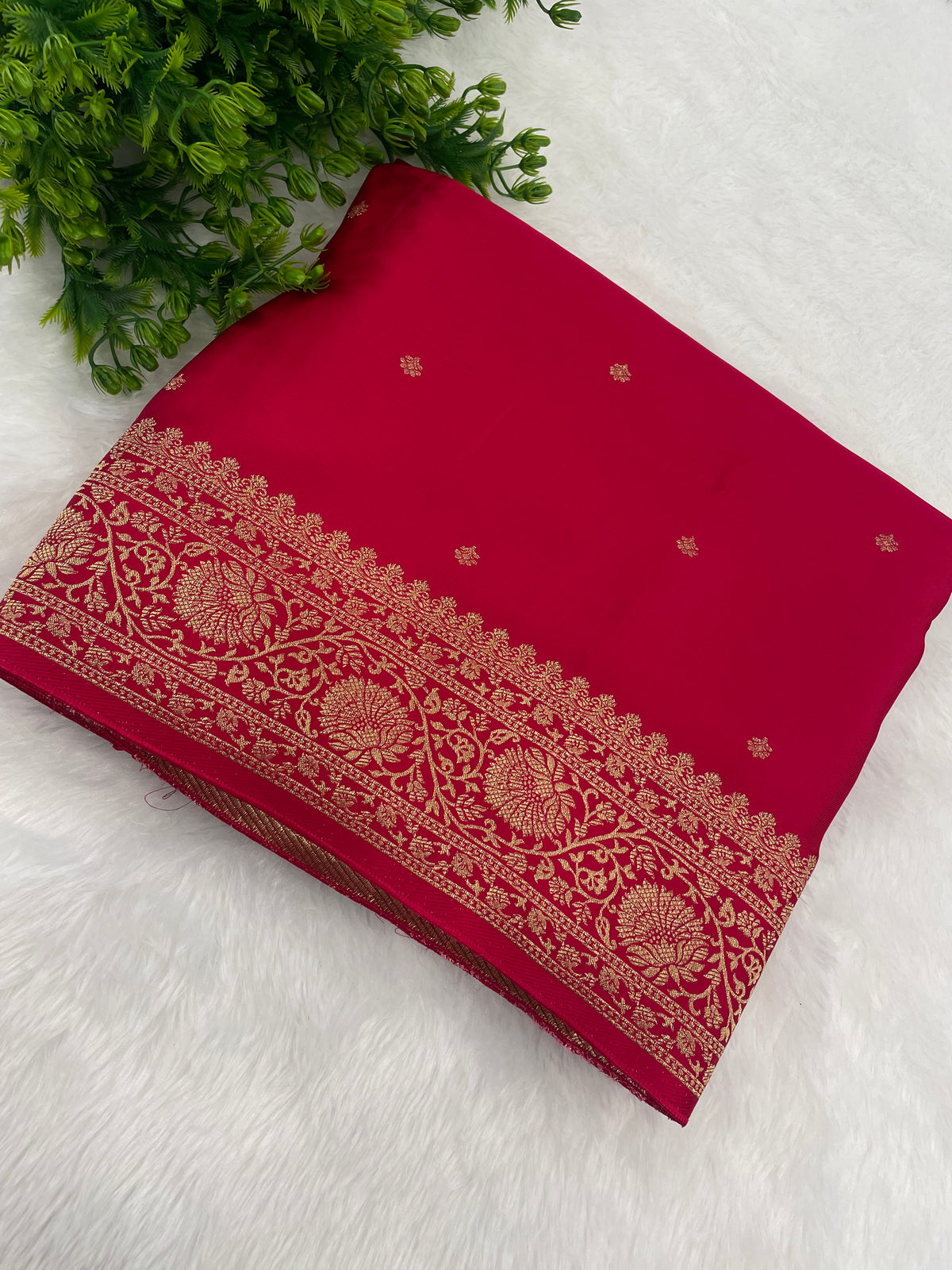 Pink Satin Mashru Silk Saree 07