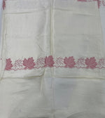 Cream Soft Tussur Embroidery Saree 21