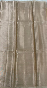 Rekhaji Cream Golden Plain Pure Tissue Saree 11