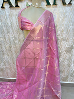 Pink Cotton Kota Checks Saree 66