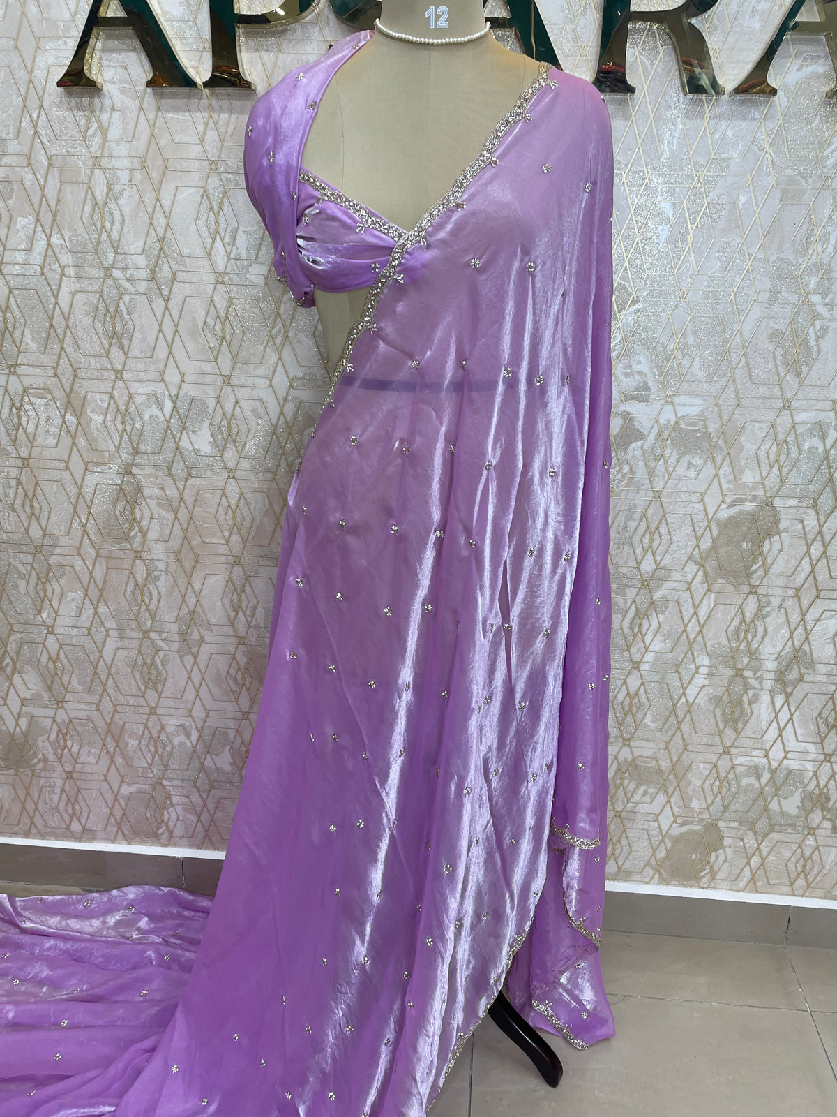 Lilac Katdana Work Designer Saree 87