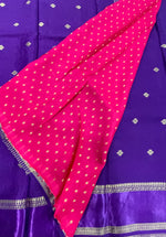 Purple Small Butta Semi Crepe Saree 34