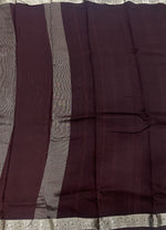 Brown Semi Crepe Saree 34