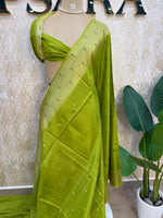 Green Crepe Silk Paithani Saree 205