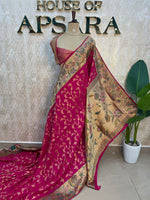 Pink Banarasi Chiniya Silk Saree 320