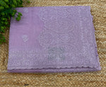 Lilac Soft Tissue Embroidery Saree 17