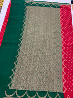 Red Pure Banarasi Crepe Saree 03