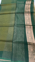 Mustard Yellow Pure Tussur Handblom Saree 12