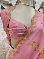 Baby pink Dola Crepe Silk Saree 25