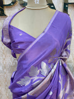 Purple Tissue Crepe Half n Half Saree 93