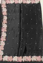 Black Soft Tussur Embroidery Saree 21