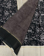 Black n Cream Assam Silk Saree 23