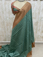 Green Raw Silk Saree 51