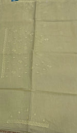 Pastel Gold Soft Tissue Embroidery Saree 17