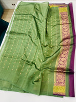 Green Pure Katan Designer saree 02