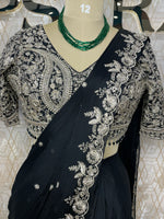 Black Handwork Stitched Blouse Read To Ware Saree 55