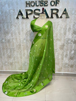Green Cotton Kota Checks Saree 66