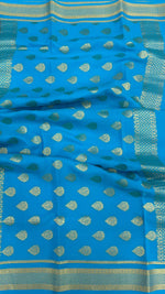 Black Stripes Pure Mysore Silk Crape Saree 01
