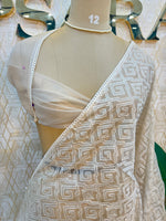 Cream Tissue Saree 306