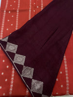Orange Tussur Saree 36