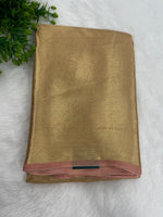 Gold n Peach Pure Tissue Brocade Saree 11